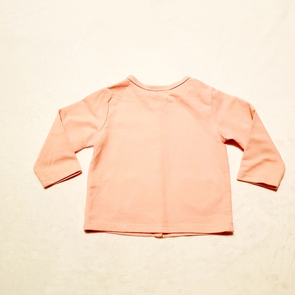 4/$25 SALE 🛍️ First Impressions Pink Heart Pocket Cardigan 6-9M - Picture 6 of 7